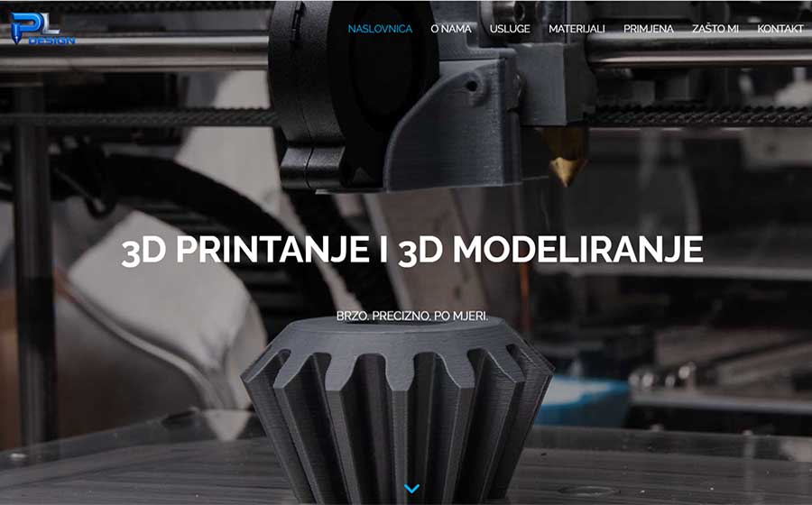 Izrada web stranice za firmu Partner limit (PL design)